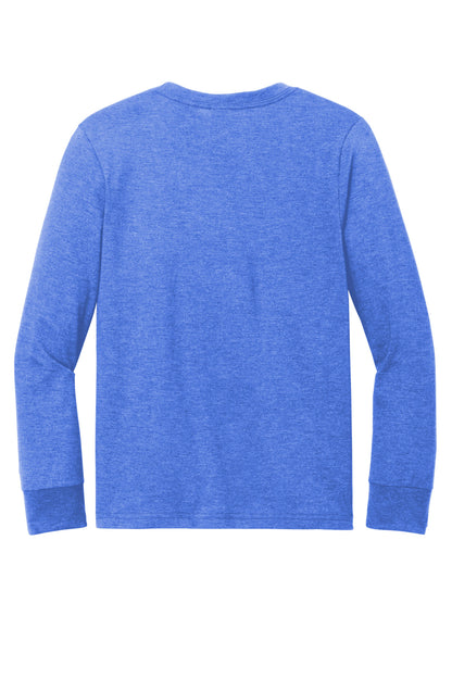 Custom Embroidered District T-Shirts  in Royal Frost