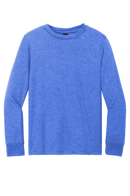 Custom Embroidered District T-Shirts  in Royal Frost