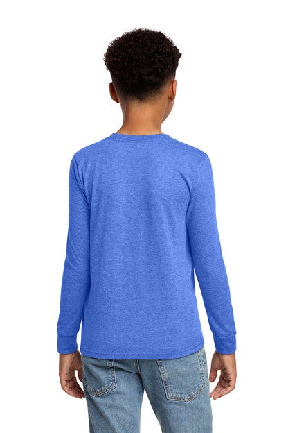 Custom Embroidered District T-Shirts  in Royal Frost