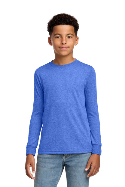 Custom Embroidered District T-Shirts  in Royal Frost
