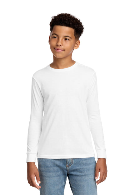 Custom Embroidered District T-Shirts  in White