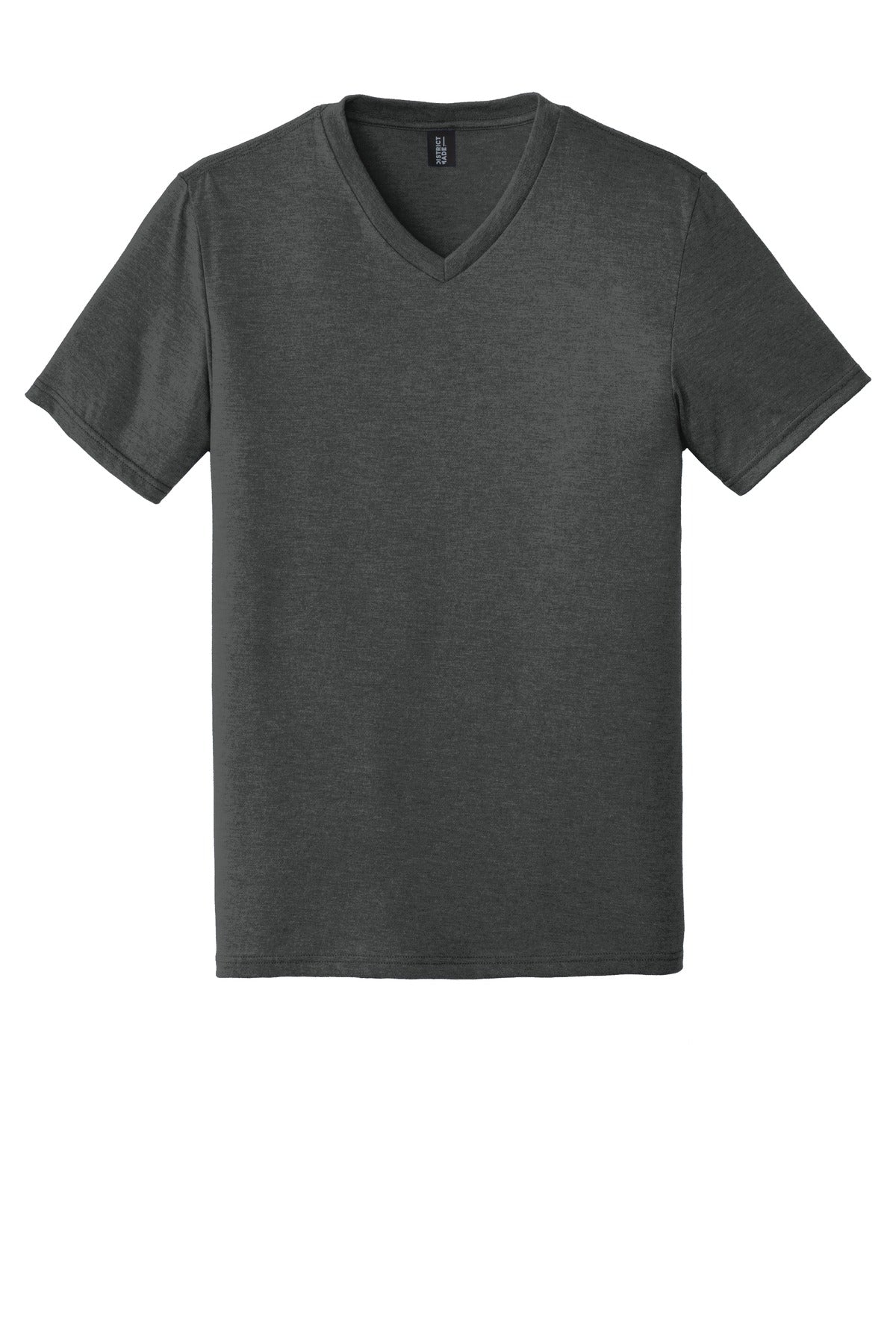 Custom Embroidered District T-Shirts  in Black Frost