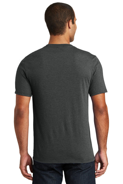Custom Embroidered District   Perfect Tri V-Neck Tee. DT1350,Black Frost