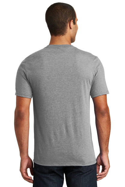 Custom Embroidered District   Perfect Tri V-Neck Tee. DT1350,Grey Frost