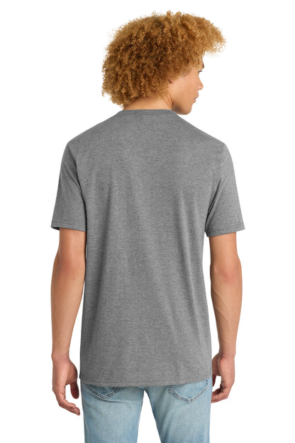 Custom Embroidered District T-Shirts  in Grey Frost