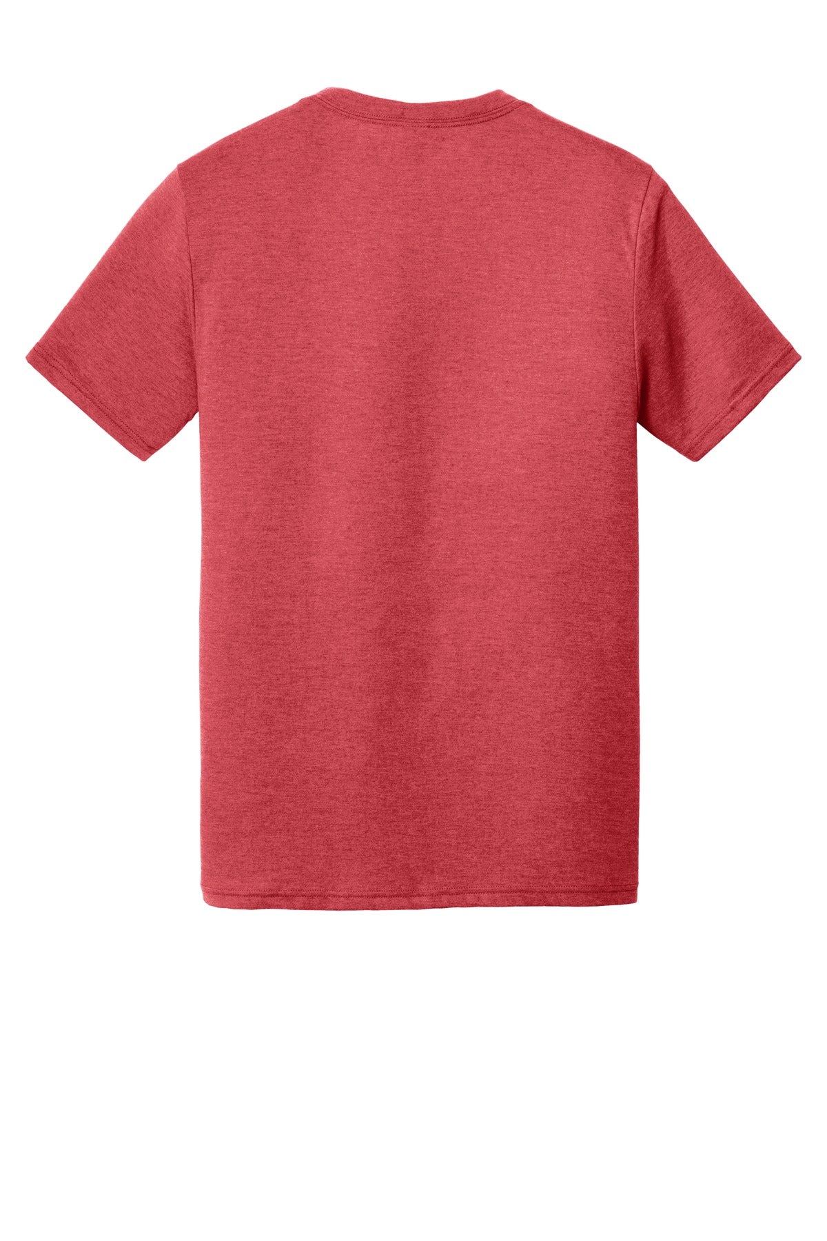 Custom Embroidered District T-Shirts  in Red Frost