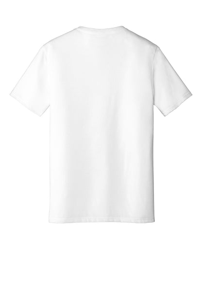 Custom Embroidered District T-Shirts  in White