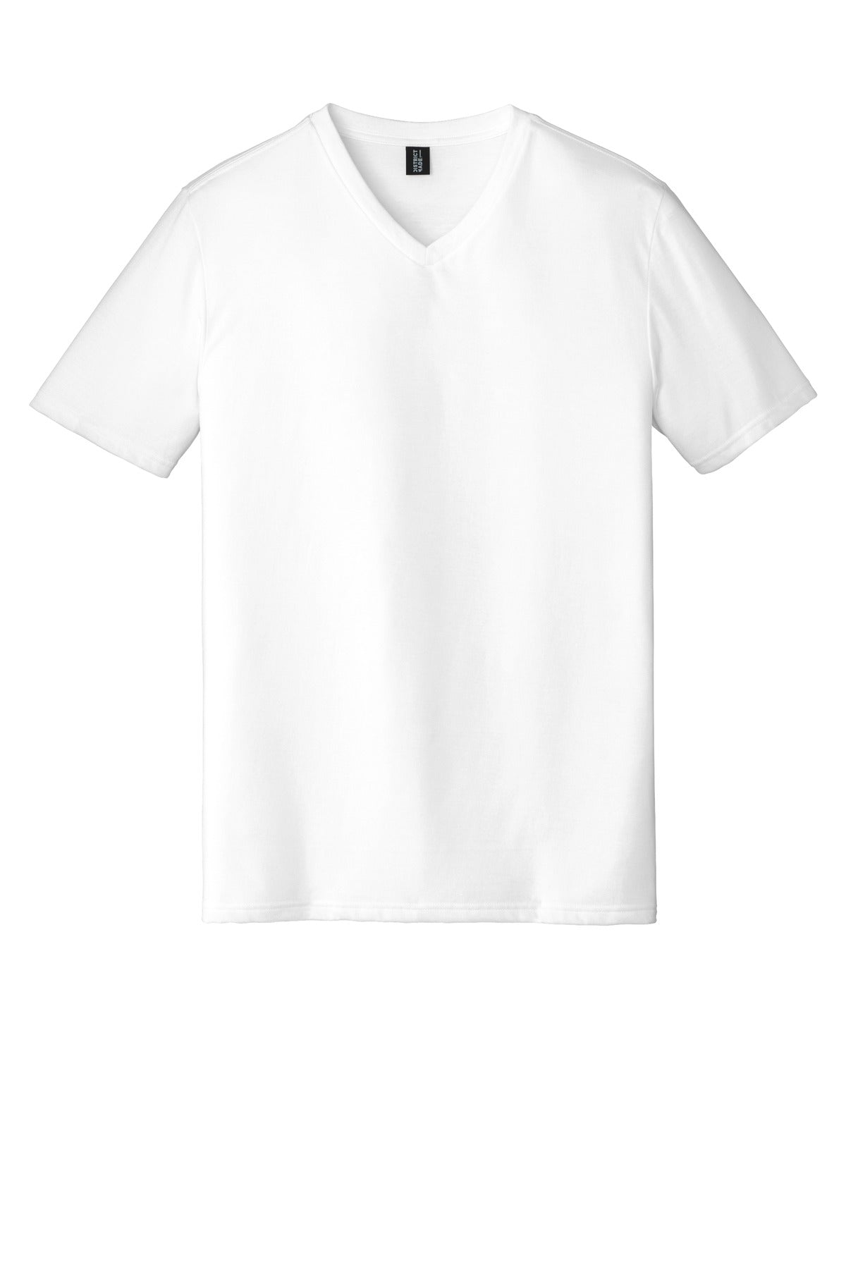 Custom Embroidered District T-Shirts  in White