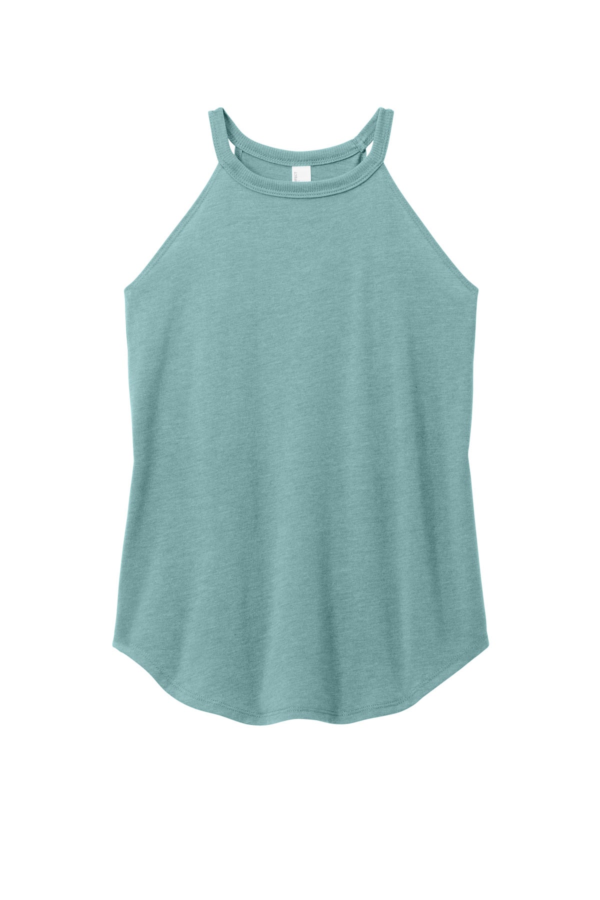 Custom Embroidered District T-Shirts  in Heathered Eucalyptus Blue