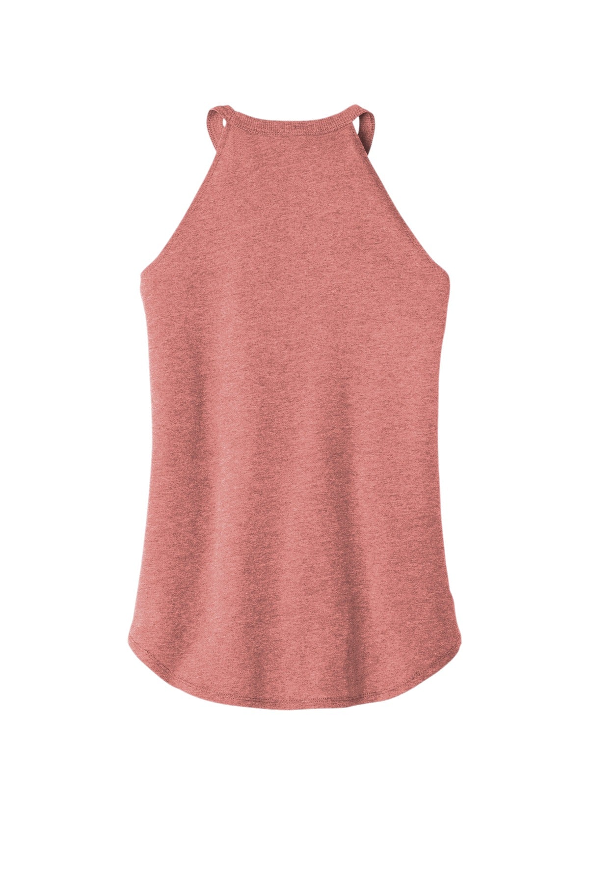 Custom Embroidered District T-Shirts  in Blush Frost