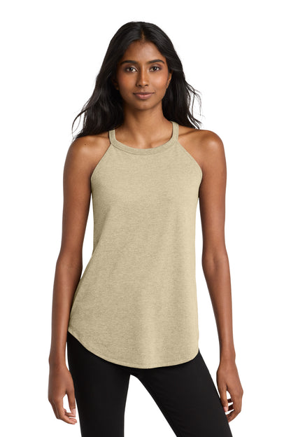 Custom Embroidered District T-Shirts  in Desert Tan Heather