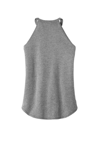 Custom Embroidered District T-Shirts  in Grey Frost