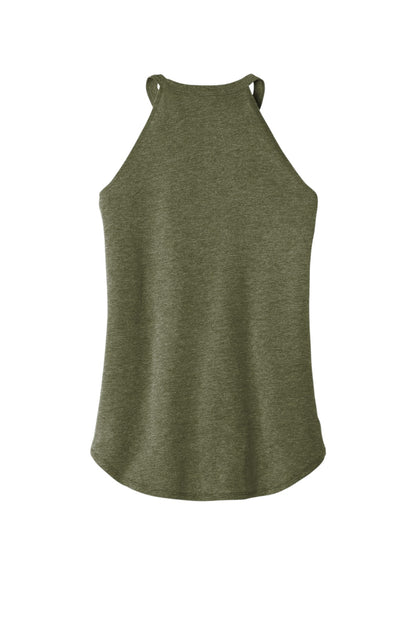 Custom Embroidered District T-Shirts  in Military Green Frost