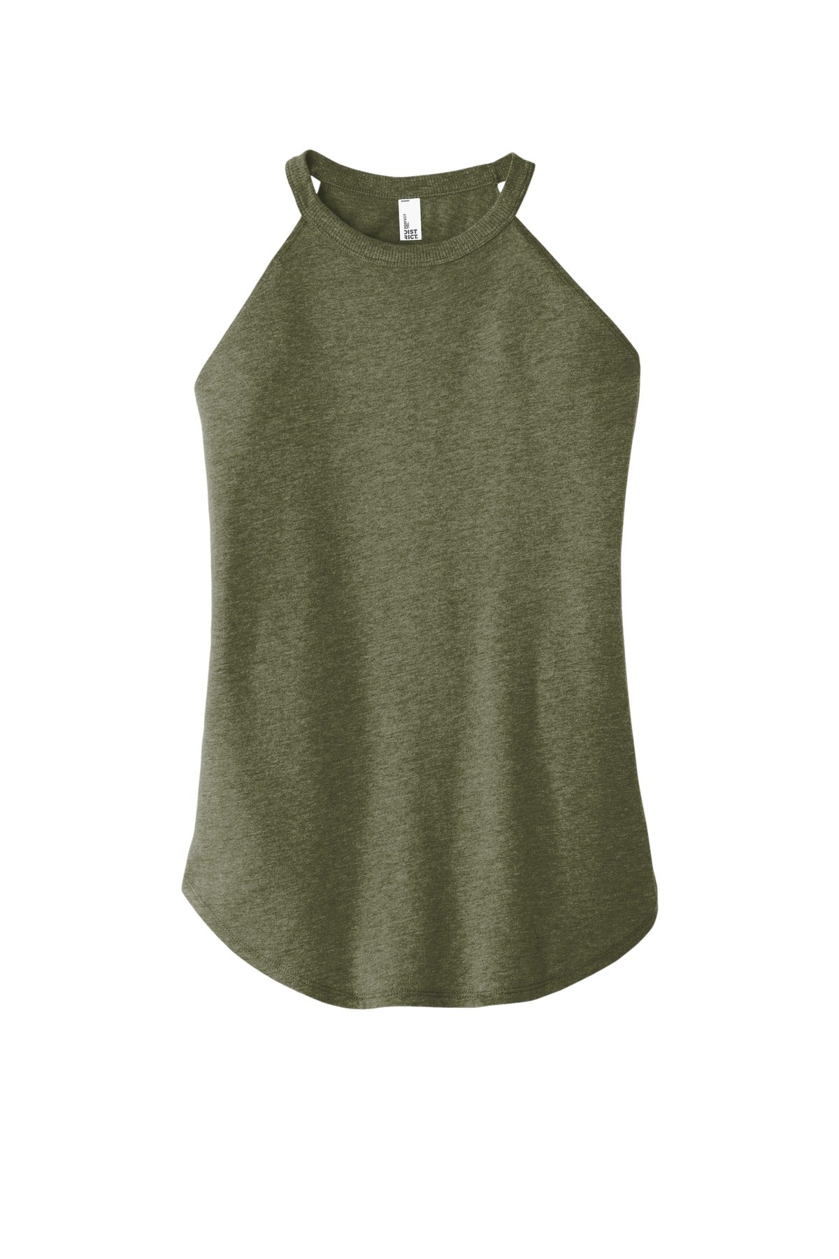 Custom Embroidered District T-Shirts  in Military Green Frost