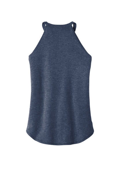 Custom Embroidered District T-Shirts  in Navy Frost