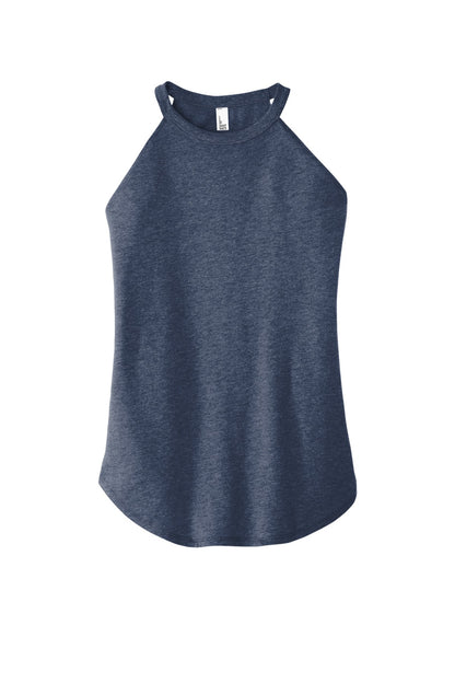 Custom Embroidered District T-Shirts  in Navy Frost