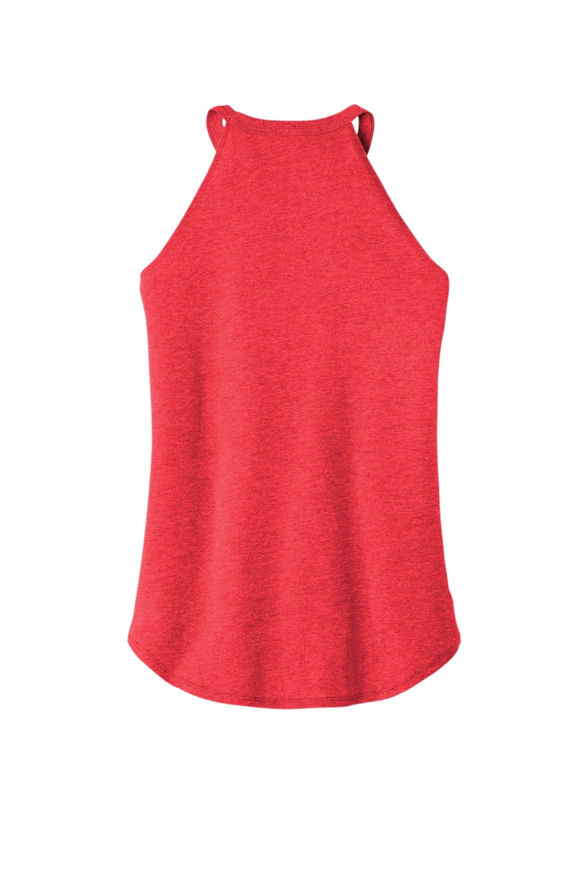 Custom Embroidered District T-Shirts  in Red Frost