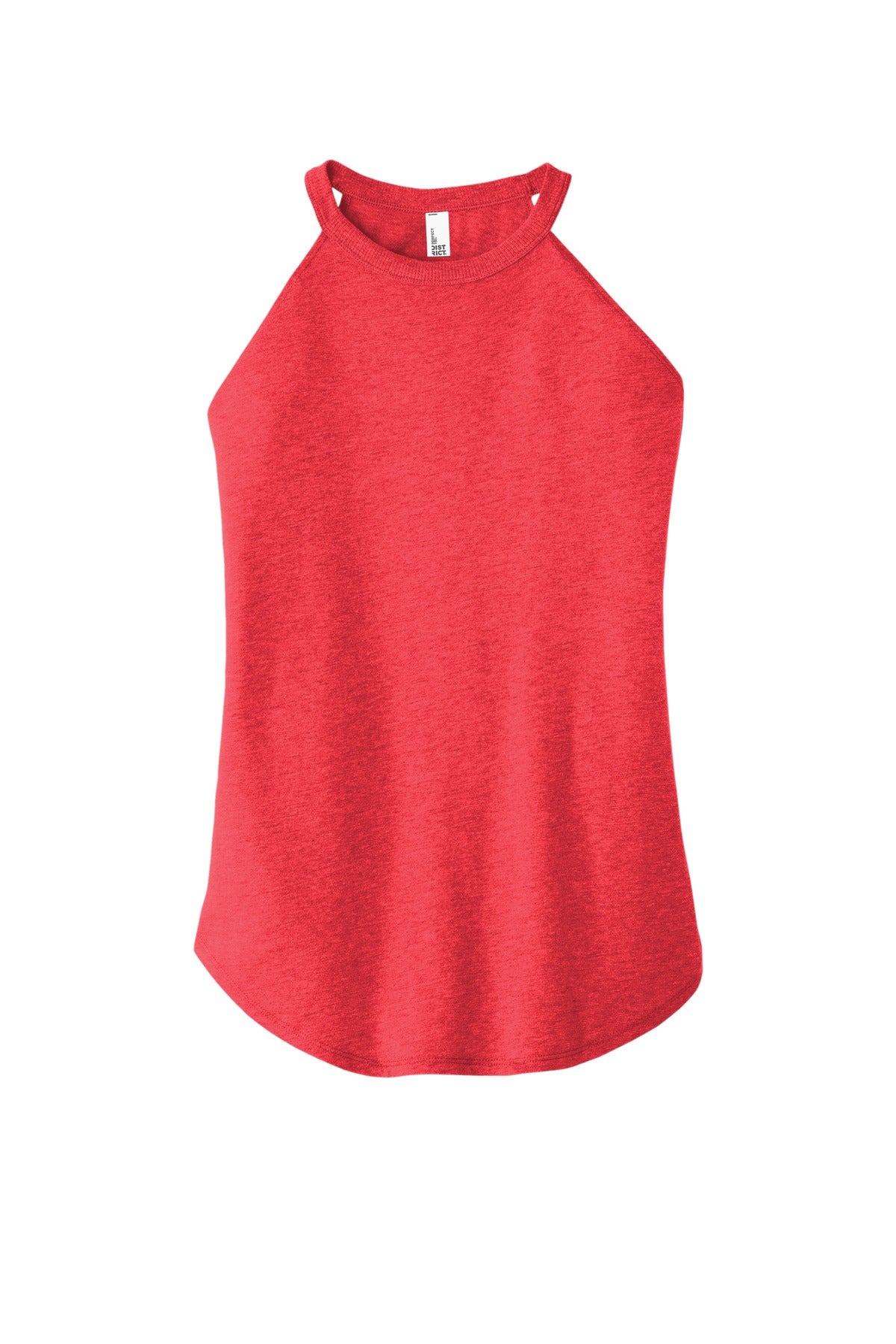 Custom Embroidered District T-Shirts  in Red Frost