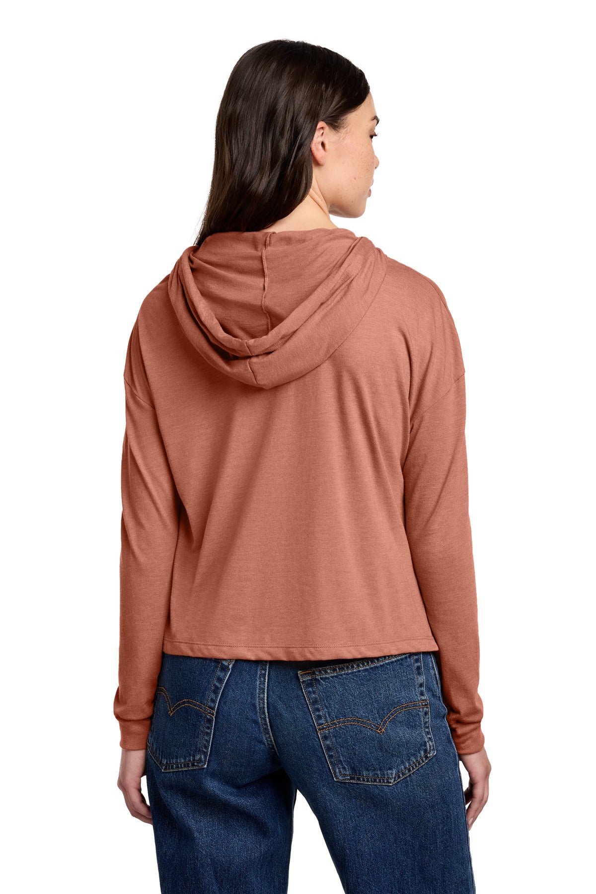 Custom Embroidered District Sweatshirts/Fleece in Desert Rose Heather