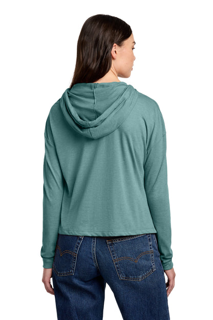 Custom Embroidered District Sweatshirts/Fleece in Heathered Eucalyptus Blue