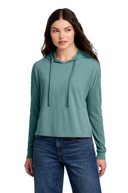 Custom Embroidered District Sweatshirts/Fleece in Heathered Eucalyptus Blue