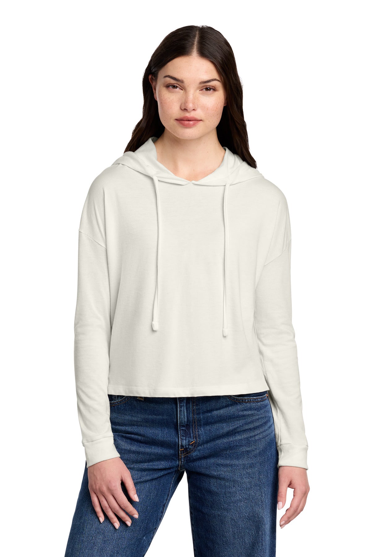 Custom Embroidered District Sweatshirts/Fleece in Natural
