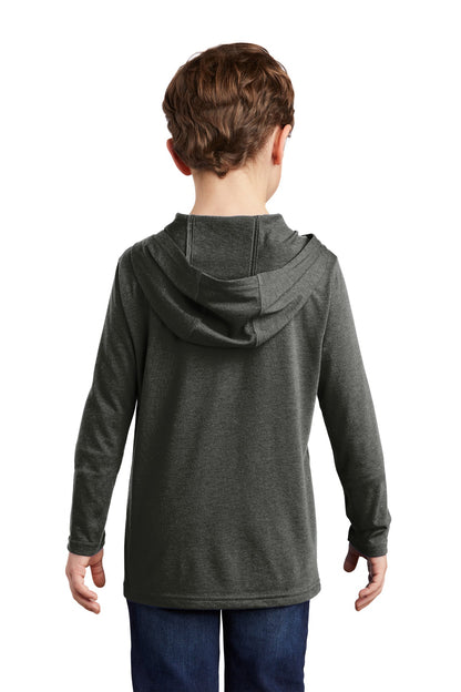 Custom Embroidered District  Youth Perfect Tri  Long Sleeve Hoodie DT139Y,Black Frost