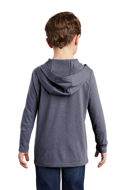 Custom Embroidered District  Youth Perfect Tri  Long Sleeve Hoodie DT139Y,Navy Frost