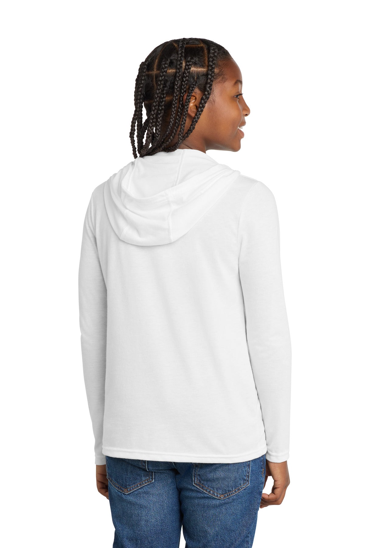 Custom Embroidered District Sweatshirts/Fleece in White
