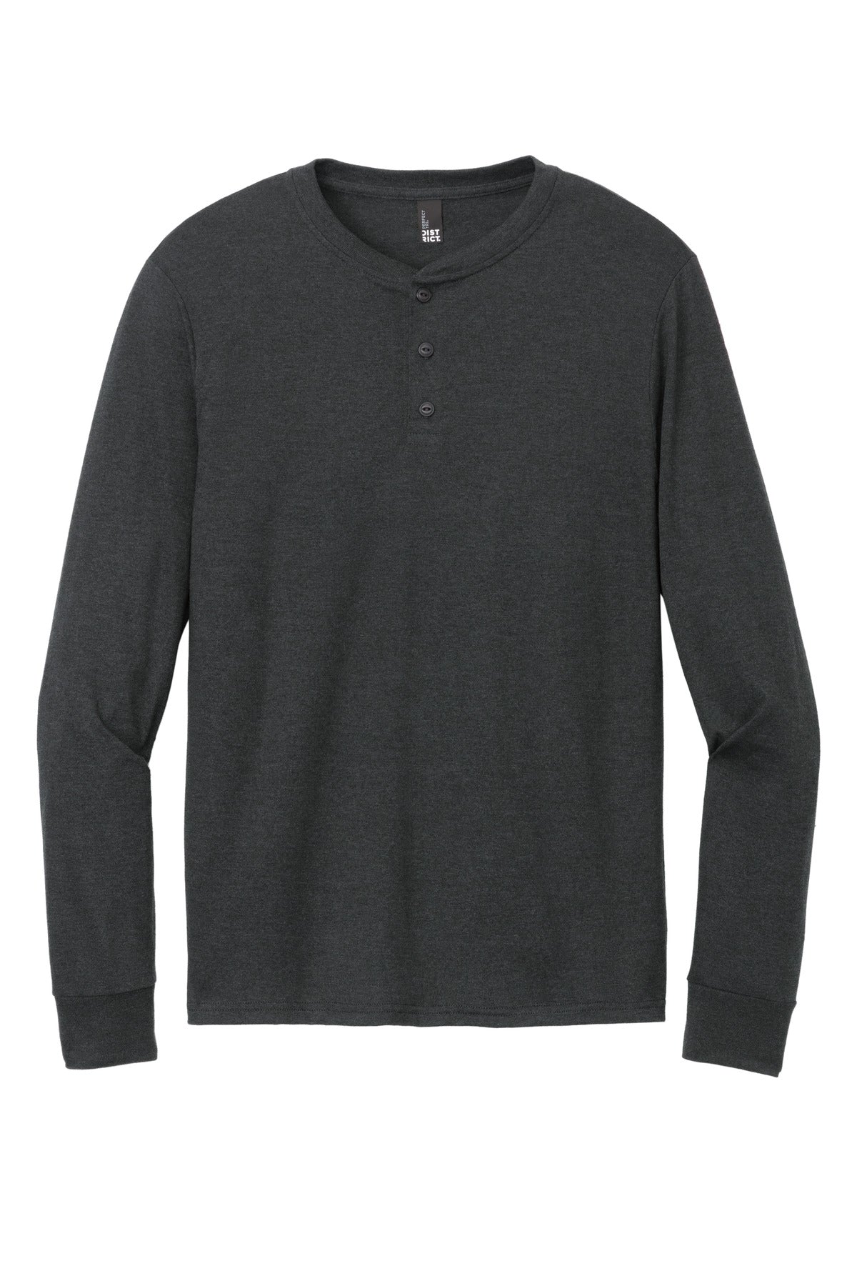 Custom Embroidered District T-Shirts  in Black Frost