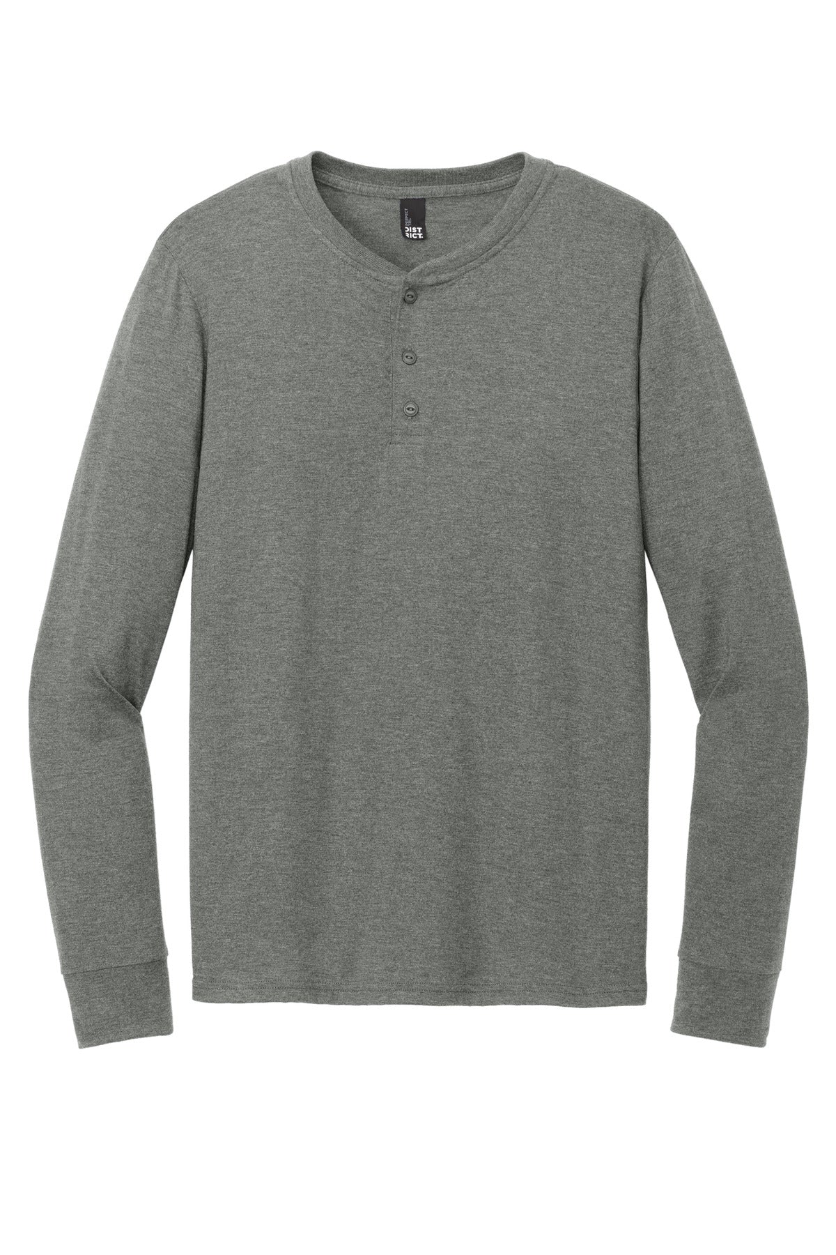 Custom Embroidered District T-Shirts  in Heathered Charcoal