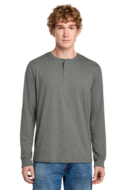 Custom Embroidered District T-Shirts  in Heathered Charcoal