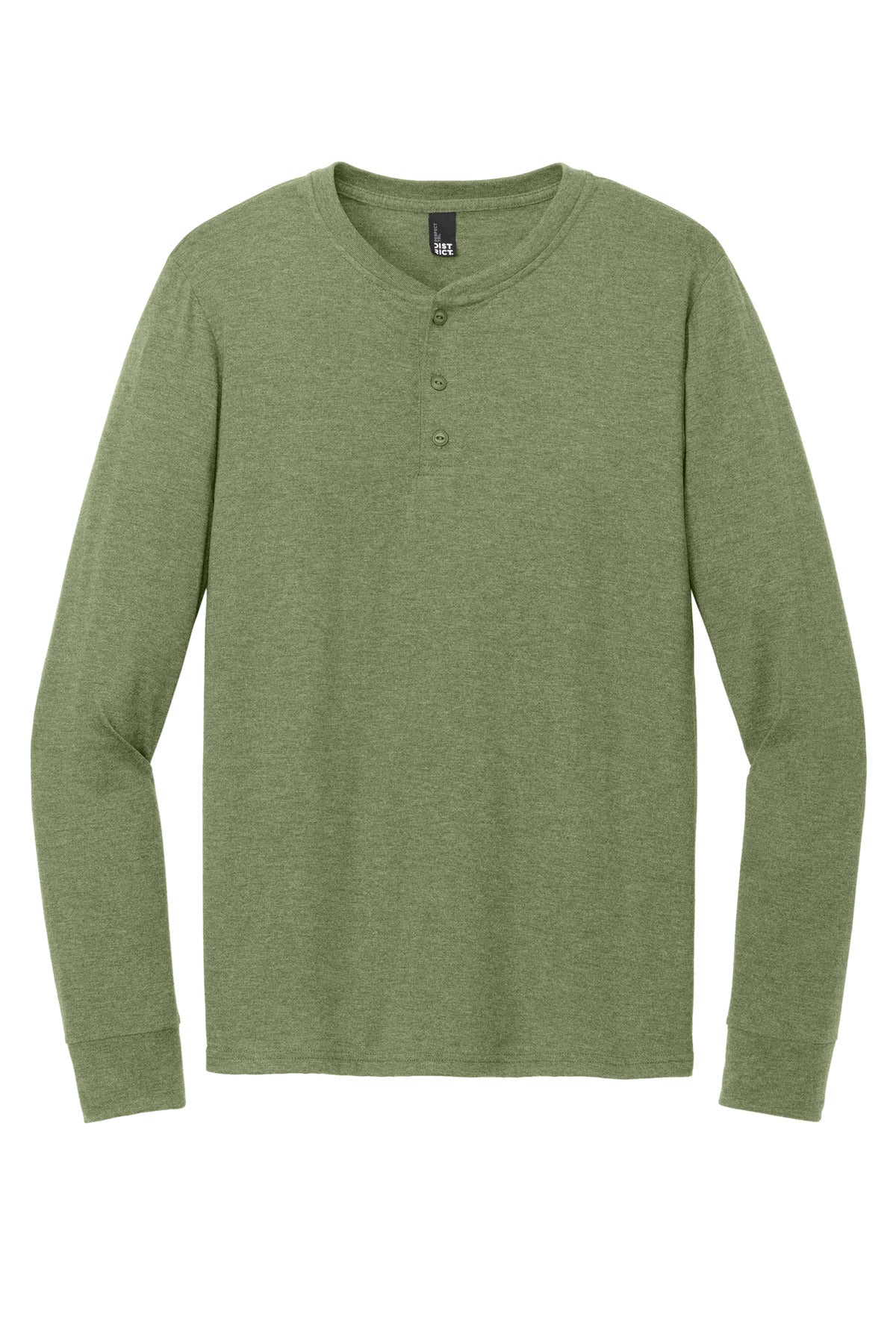 Custom Embroidered District T-Shirts  in Military Green Frost