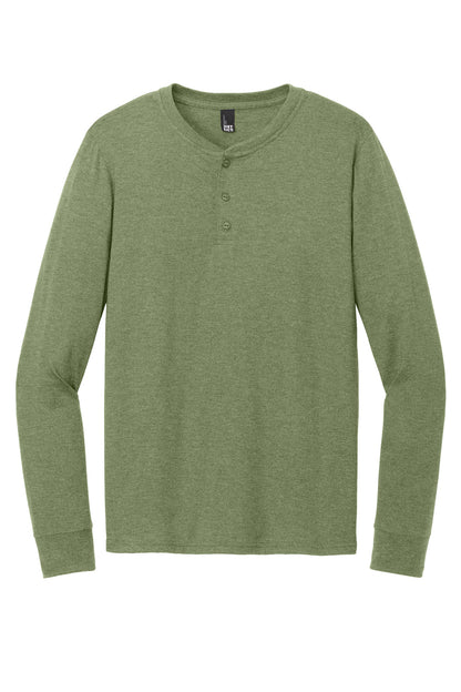Custom Embroidered District T-Shirts  in Military Green Frost