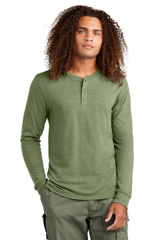 District Perfect Tri Long Sleeve Henley DT145