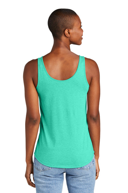 Custom Embroidered District Women's Perfect Tri Relaxed Tank DT151,Aqua Heather