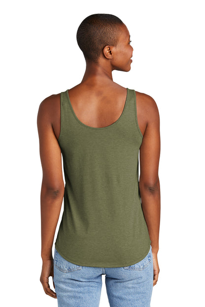 Custom Embroidered District Women's Perfect Tri Relaxed Tank DT151,Military Green Frost