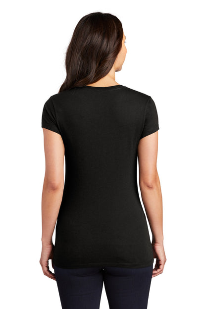 Custom Embroidered District  Women's Fitted Perfect Tri  Tee. DT155,Black