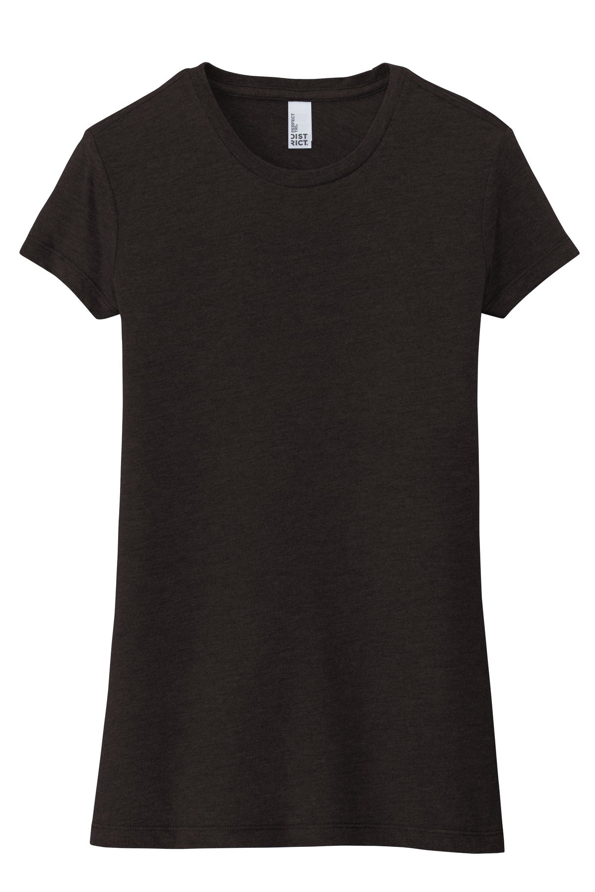 Custom Embroidered District T-Shirts  in Black Frost