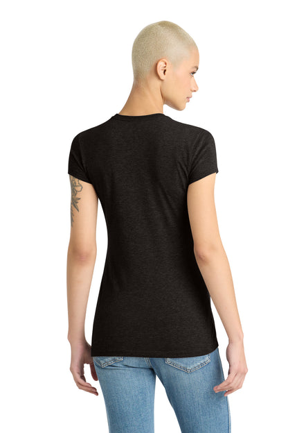 Custom Embroidered District T-Shirts  in Black Frost