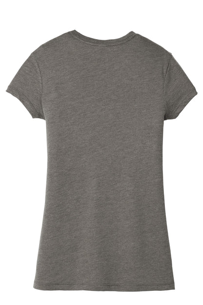 Custom Embroidered District T-Shirts  in Grey Frost