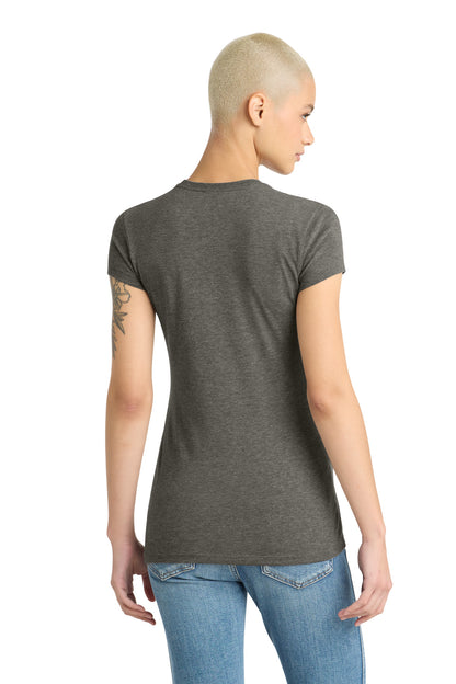Custom Embroidered District T-Shirts  in Grey Frost