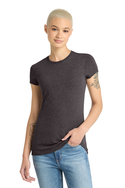 Custom Embroidered District T-Shirts  in Heathered Charcoal