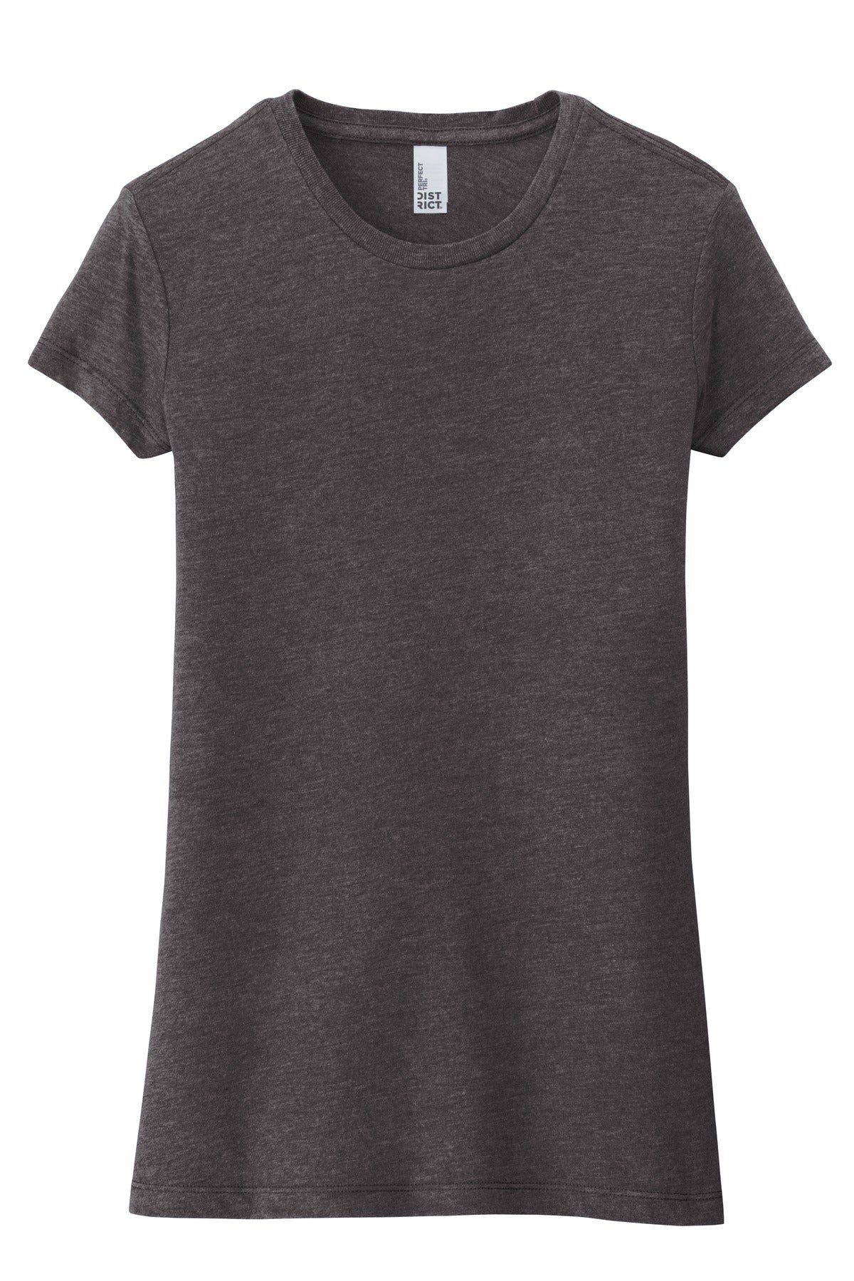 Custom Embroidered District T-Shirts  in Heathered Charcoal