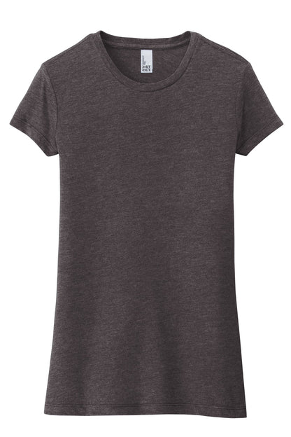 Custom Embroidered District T-Shirts  in Heathered Charcoal