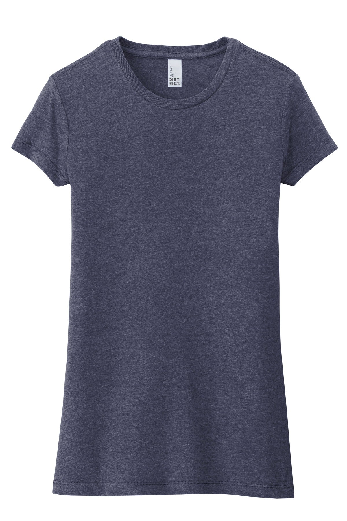 Custom Embroidered District T-Shirts  in Navy Frost