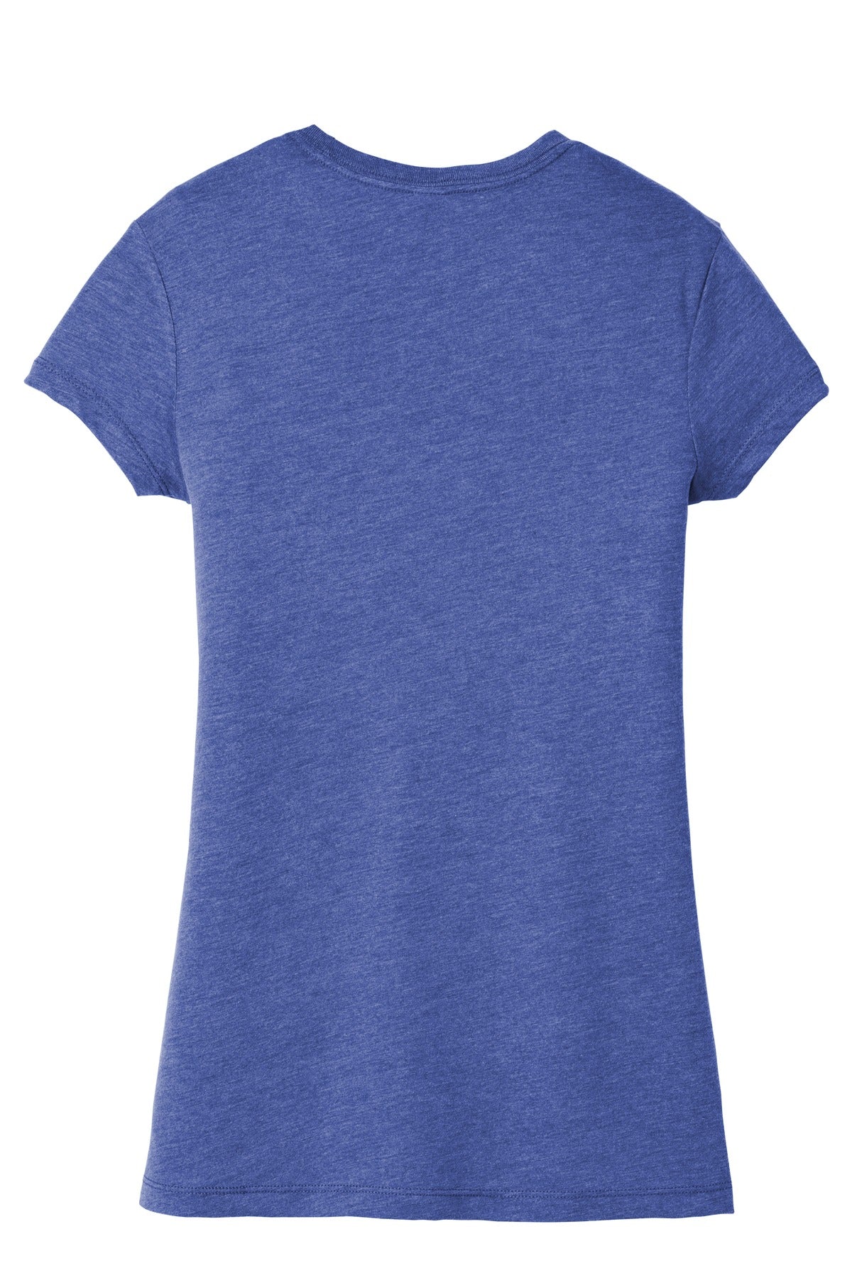 Custom Embroidered District T-Shirts  in Royal Frost
