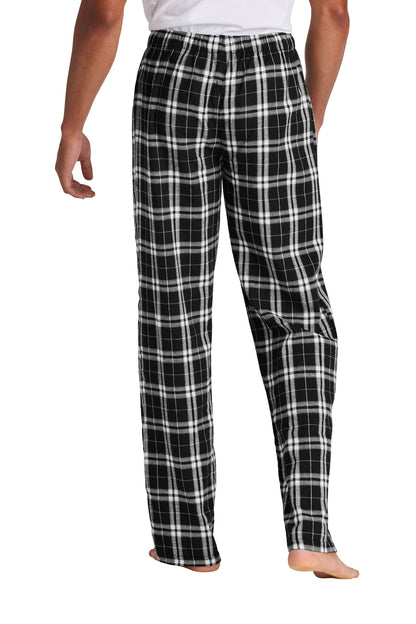 Custom Embroidered District Flannel Plaid Pant. DT1800,Black