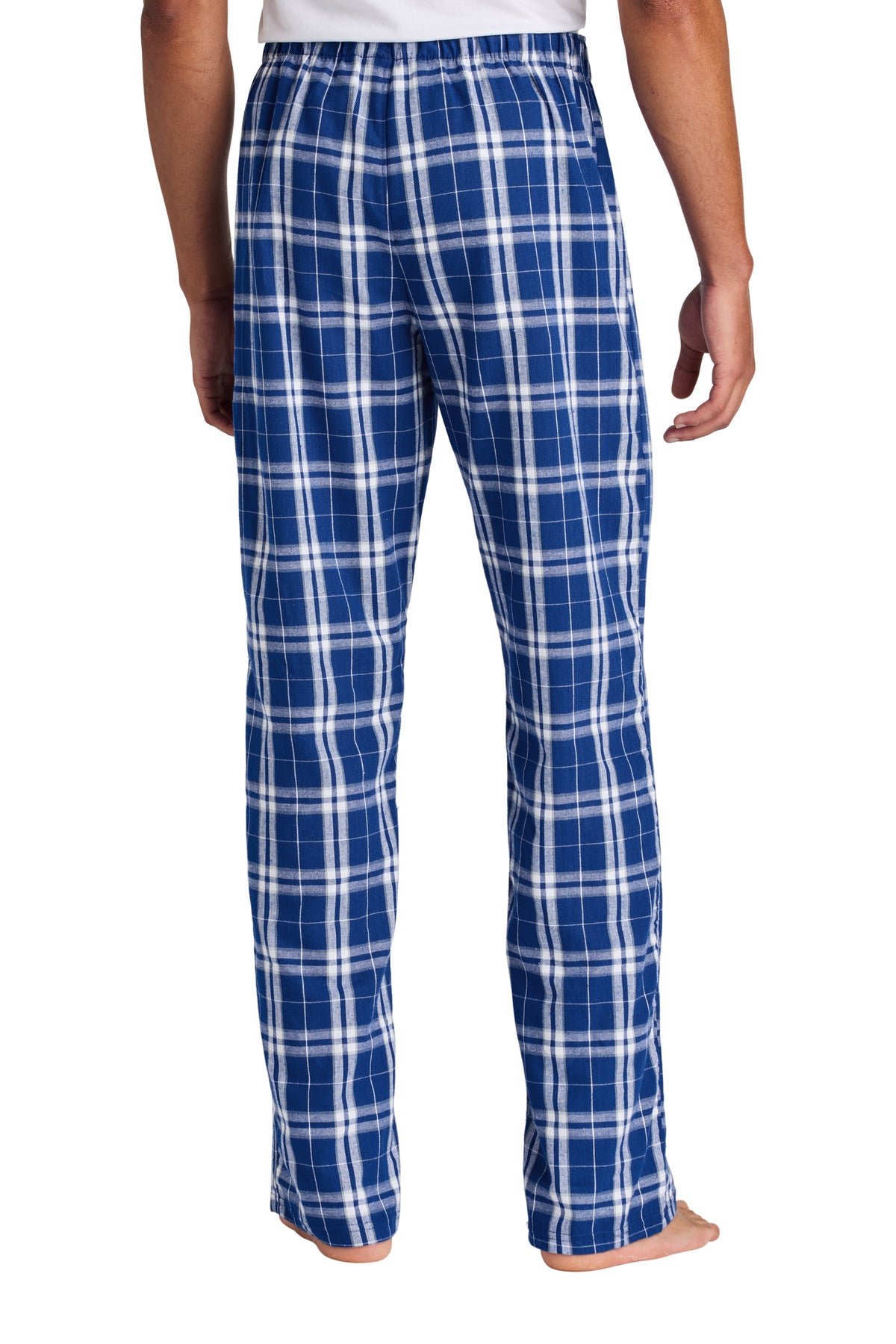 Custom Embroidered District Flannel Plaid Pant. DT1800,Deep Royal