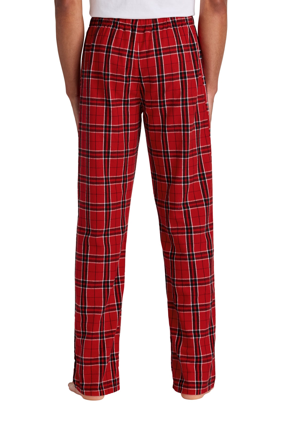 Custom Embroidered District Flannel Plaid Pant. DT1800,New Red